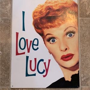 I Love Lucy Lucille Ball Face TV Show Hollywood Icon Metal Sign